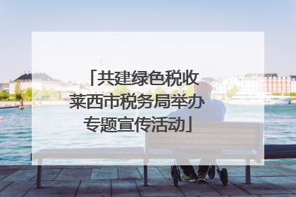 共建绿色税收 莱西市税务局举办专题宣传活动