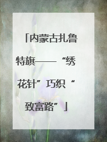 内蒙古扎鲁特旗——“绣花针”巧织“致富路”