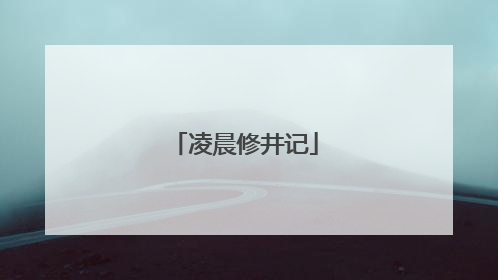 凌晨修井记