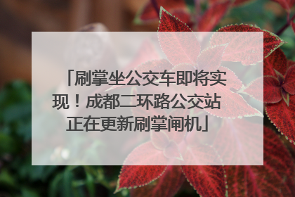 刷掌坐公交车即将实现！成都二环路公交站正在更新刷掌闸机