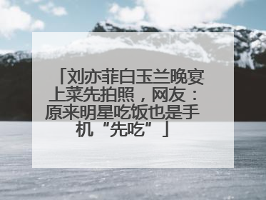 刘亦菲白玉兰晚宴上菜先拍照，网友：原来明星吃饭也是手机“先吃”