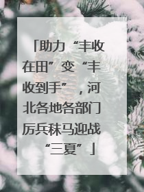 助力“丰收在田”变“丰收到手”，河北各地各部门厉兵秣马迎战“三夏”