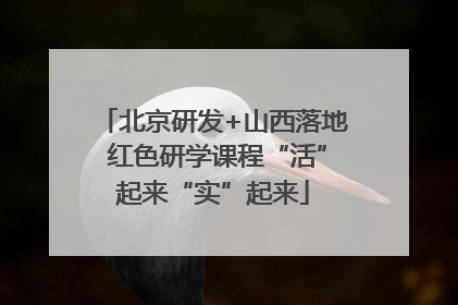 北京研发+山西落地 红色研学课程“活”起来“实”起来