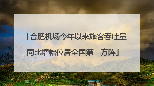 合肥机场今年以来旅客吞吐量同比增幅位居全国第一方阵