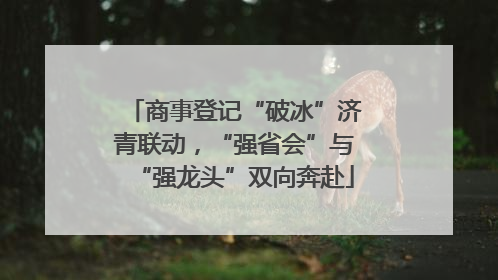 商事登记“破冰”济青联动，“强省会”与“强龙头”双向奔赴