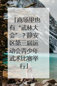 商场里也有“武林大会”？静安区第三届运动会青少年武术比赛举行