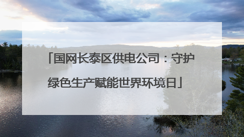 国网长泰区供电公司：守护绿色生产赋能世界环境日