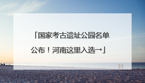 国家考古遗址公园名单公布！河南这里入选→