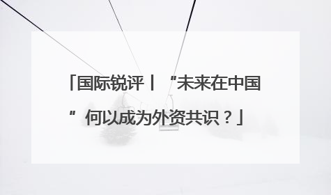 国际锐评丨“未来在中国”何以成为外资共识？