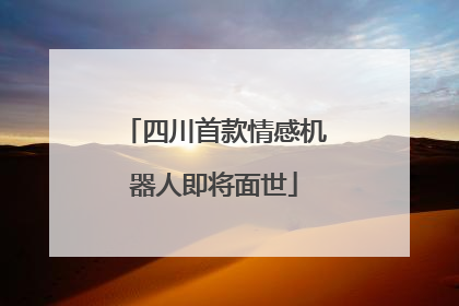 四川首款情感机器人即将面世