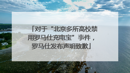 对于“北京多所高校禁用罗马仕充电宝”事件，罗马仕发布声明致歉
