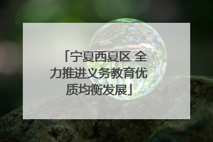 宁夏西夏区 全力推进义务教育优质均衡发展