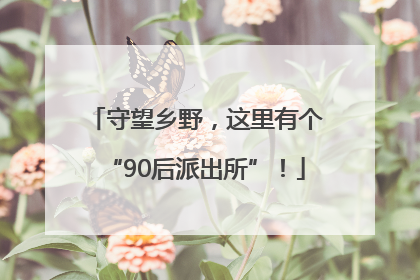 守望乡野，这里有个“90后派出所”！