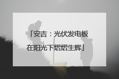 安吉：光伏发电板在阳光下熠熠生辉