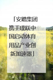 安踏集团携手璞跃中国启动体育用品产业创新加速器