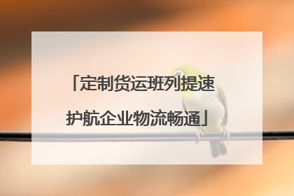 定制货运班列提速 护航企业物流畅通