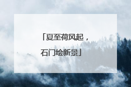 夏至荷风起，石门绘新景