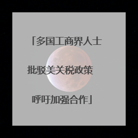 多国工商界人士批驳美关税政策 呼吁加强合作