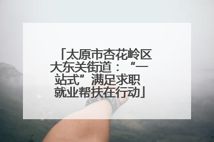 太原市杏花岭区大东关街道：“一站式”满足求职 就业帮扶在行动