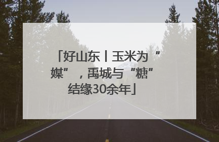 好山东丨玉米为“媒”，禹城与“糖”结缘30余年