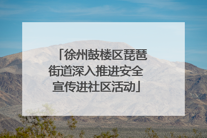 徐州鼓楼区琵琶街道深入推进安全宣传进社区活动