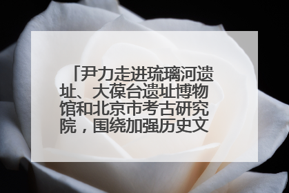 尹力走进琉璃河遗址、大葆台遗址博物馆和北京市考古研究院，围绕加强历史文化名城保护调研