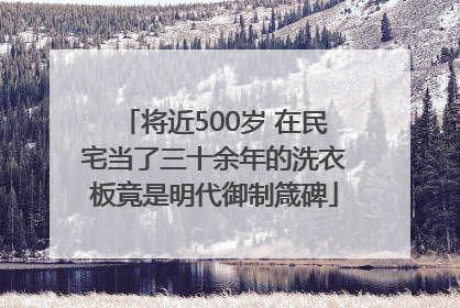 将近500岁 在民宅当了三十余年的洗衣板竟是明代御制箴碑