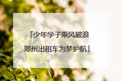 少年学子乘风破浪 郑州出租车为梦护航