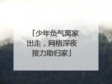 少年负气离家出走，网格深夜接力助归家