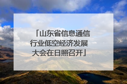 山东省信息通信行业低空经济发展大会在日照召开