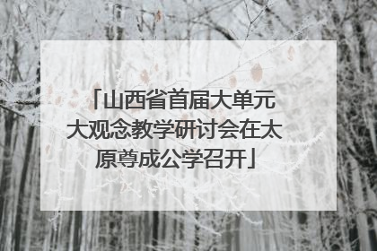 山西省首届大单元 大观念教学研讨会在太原尊成公学召开