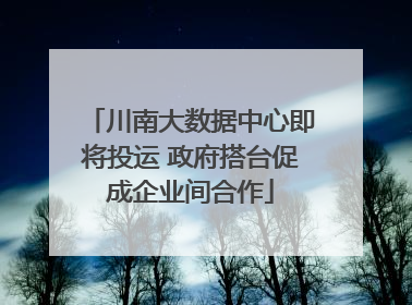 川南大数据中心即将投运 政府搭台促成企业间合作