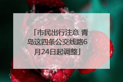 市民出行注意 青岛这四条公交线路6月24日起调整