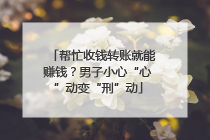 帮忙收钱转账就能赚钱？男子小心“心”动变“刑”动