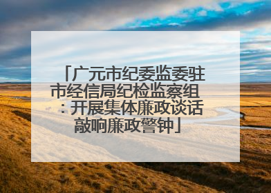 广元市纪委监委驻市经信局纪检监察组：开展集体廉政谈话 敲响廉政警钟
