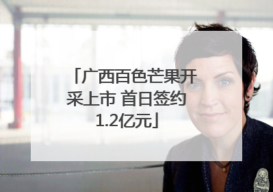 广西百色芒果开采上市 首日签约1.2亿元