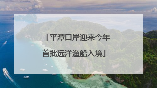 平潭口岸迎来今年首批远洋渔船入境