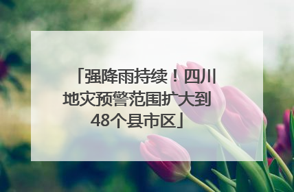 强降雨持续！四川地灾预警范围扩大到48个县市区