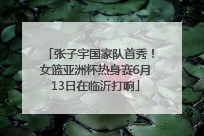 张子宇国家队首秀！女篮亚洲杯热身赛6月13日在临沂打响