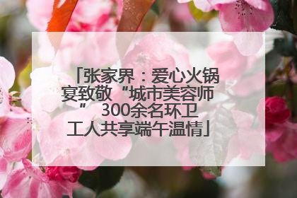 张家界：爱心火锅宴致敬“城市美容师” 300余名环卫工人共享端午温情