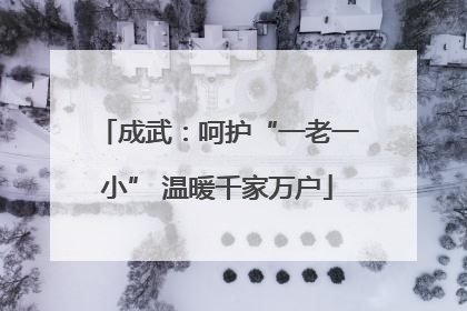 成武：呵护“一老一小” 温暖千家万户
