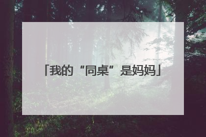 我的“同桌”是妈妈
