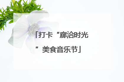 打卡“廊洽时光”美食音乐节