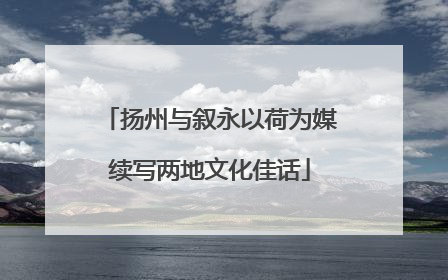 扬州与叙永以荷为媒续写两地文化佳话