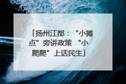 扬州江都：“小摊点”旁讲政策 “小爬爬”上话民生