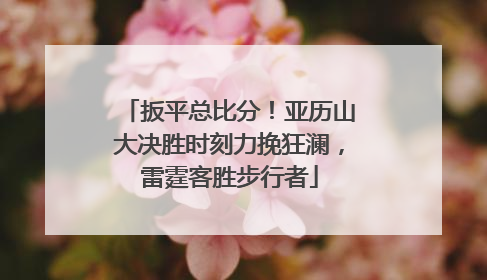 扳平总比分！亚历山大决胜时刻力挽狂澜，雷霆客胜步行者