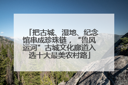 把古城、湿地、纪念馆串成珍珠链，“鲁风运河”古城文化廊道入选十大最美农村路
