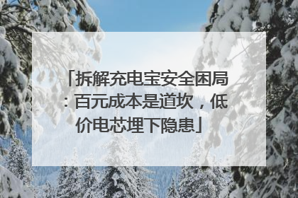 拆解充电宝安全困局：百元成本是道坎，低价电芯埋下隐患