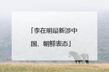 李在明最新涉中国、朝鲜表态