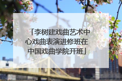 李树建戏曲艺术中心戏曲表演进修班在中国戏曲学院开班